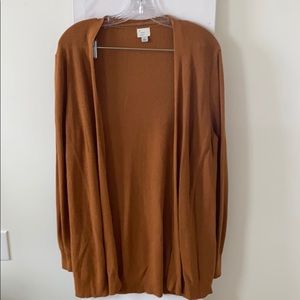 A New Day Rust/Orange Long Cardigan NWOT